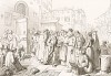 1381 год. Венецианки проявляют милосердие к пленным генуэзцам. Storia Veneta, л.63. Венеция, 1864