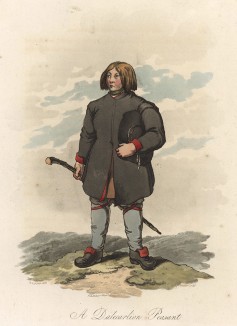 Шведский крестьянин (из Travelling Sketches in Russia and Sweden... by Robert Ker Porter (англ.). Том II. Лондон. 1809 год)