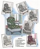 Уютное кресло с растительным орнаментом. Различные стили фотогравюры.