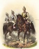 Прусские кирасиры полка королевы в униформе образца 1870-х гг. Preussens Heer. Берлин, 1876