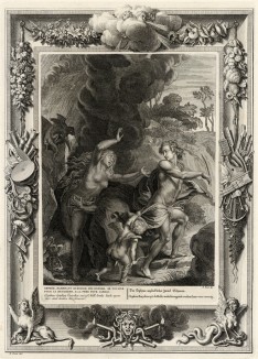 Орфей и Эвридика (лист известной работы "Храм муз", изданной в Амстердаме в 1733 году)