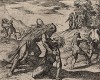 Геркулес борется с Ахелоем. Гравировал Антонио Темпеста для своей знаменитой серии "Метаморфозы" Овидия, л.82. Амстердам, 1606
