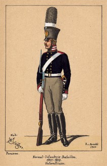 1811-13 гг. Унтер-офицер прусской пехоты. Коллекция Роберта фон Арнольди. Германия, 1911-29
