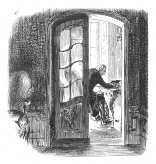Старый Фриц за чтением. Илл. Адольфа Менцеля. Geschichte Friedrichs des Grossen von Franz Kugler. Лейпциг, 1842, с.604
