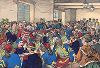 Франко-прусская война 1870-71 гг. Пленные французы на благотворительном обеде в Берлине. Редкая немецкая литография