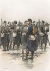 Французские сапёры при полной выкладке в 1886 году (из Types et uniformes. L'armée françáise par Éduard Detaille. Париж. 1889 год)