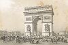 Триумфальная арка. Вид со стороны Парижа  (из работы Paris dans sa splendeur, изданной в Париже в 1860-е годы)