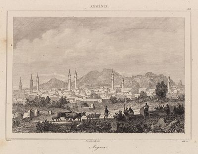 Вид на город Ангора в начале XIX века (ныне столица турции Анкара) (лист 33)