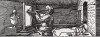 Художник, рисующий кувшин (из Руководства к измерению при помощи циркуля и линейки плоскостей и обьёмов от Альбрехта Дюрера, посвящённого всем любителям искусства)