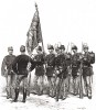 Знамя французской военной академии Сен-Сир (из Types et uniformes. L'armée françáise par Éduard Detaille. Париж. 1889 год)