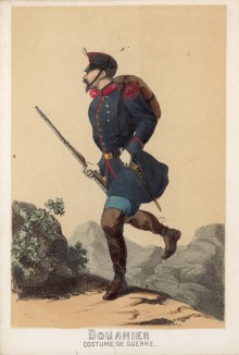 1860-е гг. Испанский таможенник в полевой форме (из альбома литографий L'Espagne militaire, изданного в Париже в 1860 году)