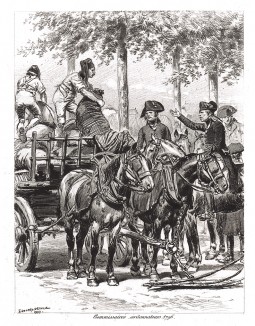 1796 год. Зерно для французской революционной кавалерии (из Types et uniformes. L'armée françáise par Éduard Detaille. Париж. 1889 год)