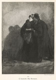 "Совесть" работы Чезаро Лауренти. Moderne Kunst..., т. 9, Берлин, 1895 год. 