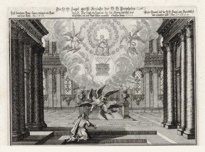 Пророк Даниил (из Biblisches Engel- und Kunstwerk -- шедевра германского барокко. Гравировал неподражаемый Иоганн Ульрих Краусс в Аугсбурге в 1694 году)