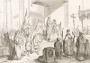 1291 год. Венгерский король Андраш III(?-1301) венчает голову своей матери, венецианки Томазины Морозини, короной Венгрии. Storia Veneta, л.40. Венеция, 1864