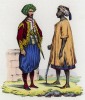 Жители Северной Африки в национальных костюмах (иллюстрация к L'Africa francese... - хронике французских колониальных захватов в Северной Африке, изданной во Флоренции в 1846 году)