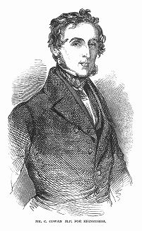 Чарльз Коуэн (1801 -- 1889) -- шотландский политический деятель и бумажный промышленник, член британского парламента от Эдинбурга (The Illustrated London News №308 от 18/03/1848 г.)