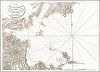 Карта залива Де-Кастри (ныне залив Чихачёва), открытого Лаперузом в июле 1787 года и названного в честь спонсора экспедиции. Лист из первого английского издания атласа Charts And Plates To La Perouse's Voyage, Лондон, 1798.