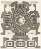 Часовня в замке Анэ. План и вид в разрезе. Androuet du Cerceau. Les plus excellents bâtiments de France. Париж, 1579. Репринт 1870 г.