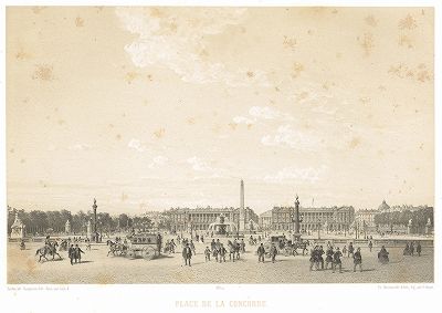 Площадь Согласия (из работы Paris dans sa splendeur, изданной в Париже в 1860-е годы)