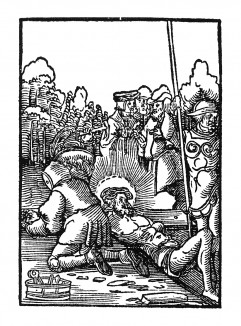 Распятие. Из Benedictus Chelidonius / Passio Effigiata. Монограммист N.H. Кёльн, 1526