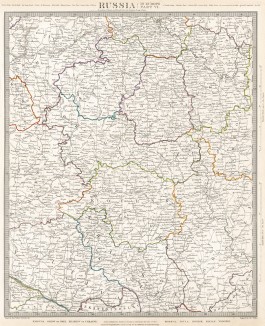 Карта Европейской России (часть 6). Maps of the Society for the Diffusion of Useful Knowledge. Лондон, 1835