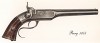 Однозарядный пистолет США Perry 1855 г. Лист 43 из "A Pictorial History of U.S. Single Shot Martial Pistols", Нью-Йорк, 1957 год