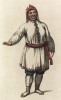 Летний костюм женщины народности черемисов (лист 11 иллюстраций к известной работе Эдварда Хардинга "Костюм Российской империи", изданной в Лондоне в 1803 году)