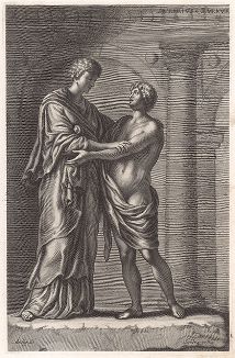 Марк Аврелий и Луций Вер (на самом деле изображены Орест и Электра)