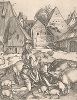 Блудный сын. Гравюра Альбрехта Дюрера, выполненная ок. 1498 года (Репринт 1928 года. Лейпциг)