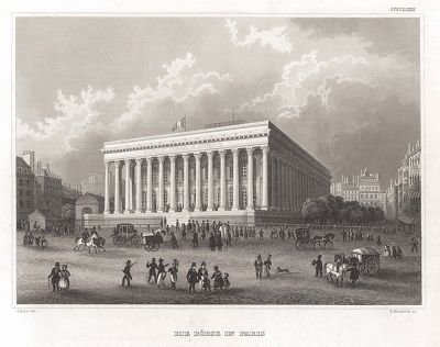 Парижская биржа. Meyer's Universum..., Хильдбургхаузен, 1844 год.