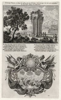 1. Пророк Малахия 2. Пророчество Малахии (из Biblisches Engel- und Kunstwerk -- шедевра германского барокко. Гравировал неподражаемый Иоганн Ульрих Краусс в Аугсбурге в 1700 году)