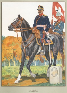 Униформа генерала швейцарской армии времён Первой мировой войны. Notre armée. Женева, 1915
