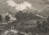 Вид на Гондар, средневековую столицу Абиссинии (Эфиопии), и часть озера Тана (Тсана). A New Geographical Dictionary. Лондон, 1820