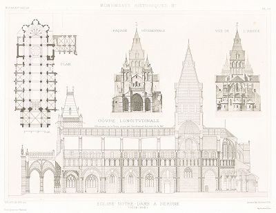 Базилика Нотр-Дам де Бон (XII и XV века). Archives de la Commission des monuments historiques, т.3, Париж, 1898-1903. 