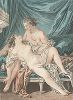 Левкотея и Аполлон. Гравюра Луи Марена Бонне по рисунку Жан-Батиста Юэ. 