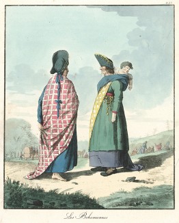 Цыганки. Moeurs et costumes des Russes ... par A.-G. Houbigant, л. 41, Париж, 1817