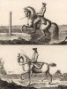 Выездка. Галоп слева и иноходь (Ивердонская энциклопедия. Том VII. Швейцария, 1778 год)