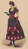 Маскарадный костюм "Монте Карло". Лист из издания "Fancy Dresses Described; Or, What to Wear at Fancy Balls", Лондон, 1887 год