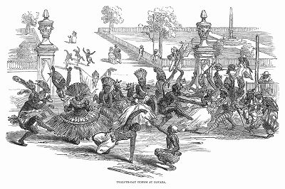 Ежегодное празднование Богоявления на главной площади кубинской столицы (The Illustrated London News №298 от 15/01/1848 г.)