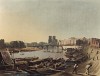 Вид на собор Нотр-Дам де Пари с набережной Сены (из Picturesque Tour of the Seine, from Paris to the Sea... (англ.). Лондон. 1821 год (лист III))