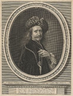Портрет художника Пьера Дюпюи (1610-1683) работы Антуана Массона по оригиналу Пьера Миньяра. 