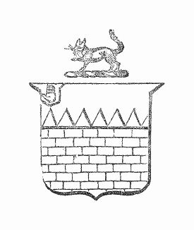 Фамильный герб генерал--лейтенанта британской армии Сэра Томаса Рейнела, шестого баронета Рейнела (The Illustrated London News №303 от 19/02/1848 г.)