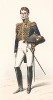 Адъютант французской королевской гвардии в униформе 1814-1830 гг. Histoire de la Maison Militaire du Roi de 1814 à 1830. Экз. №93 из 100, изготовлен для H.Fontaine. Том II, л.80. Париж, 1890