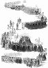 Похоронная процессия Виллема I первого короля Нидерландов (1772 -- 1843 гг.), который ввиду своей непопулярности счел за лучшее передать корону своему старшему сыну Виллему II в 1840 году (The Illustrated London News №91 от 27/01/1844 г.)