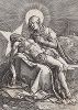 Оплакивание. Гравюра Гендрика Голциуса, 1596 год. 