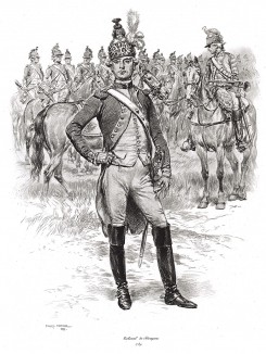 Униформа полковника французских драгун образца 1789 года (из Types et uniformes. L'armée françáise par Éduard Detaille. Париж. 1889 год)