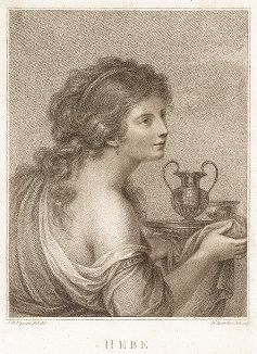 Геба - богиня юности. Гравюра Франческо Бартолоцци по рисунку Д.-Б.Чиприани, 1789 год. 