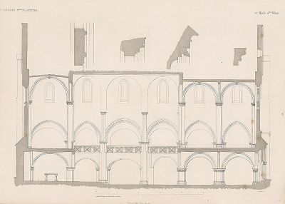 Регенсбургский собор, лист 12. Die Architectur des Mittelalters in Regensburg..., Нюрнберг, 1834-39 гг. 