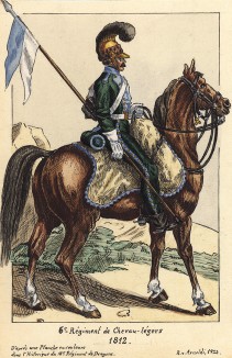 1812 г. Солдат 6-го полка французской легкой кавалерии. Коллекция Роберта фон Арнольди. Германия, 1911-28